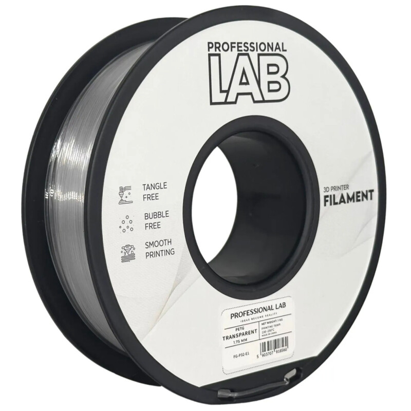 Professional Lab - PETG Filament - Transparentní (1,75 mm, 1 kg)
